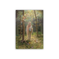 Poster con oro a caldo con l'immagine della Madonna del Bosco