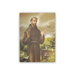 Poster con oro a caldo con l'immagine di San Francesco