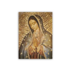 Poster con oro a caldo con l'immagine della Madonna di Guadalupe