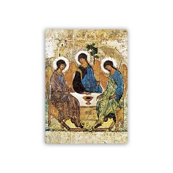 Poster con l'immagine della Trinità di Rublev