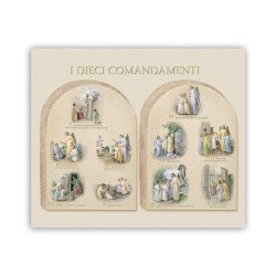 Mini poster con oro a caldo con l'immagine delle tavole con i Dieci Comandamenti