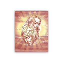 Mini poster con oro a caldo con l'immagine della Trinità dipinta da Pin