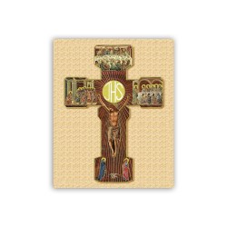 Mini poster con oro a caldo con la Croce di Comunione