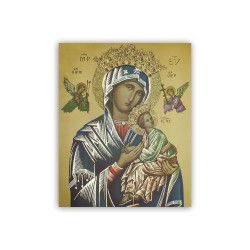 Mini poster con oro a caldo con la Madonna di Guadalupe