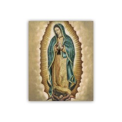 Mini poster con oro a caldo con la Madonna di Guadalupe