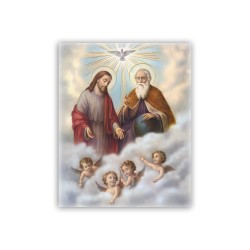 Mini poster con oro a caldo con la Santissima Trinità