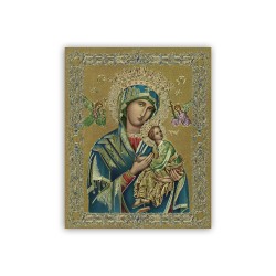 Mini poster con oro a caldo con la Madonna del Perpetuo soccorso