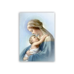Mini poster con la Madonna insieme a Gesù Bambino