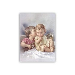 Mini poster Angelo che da un bacio al bimbo