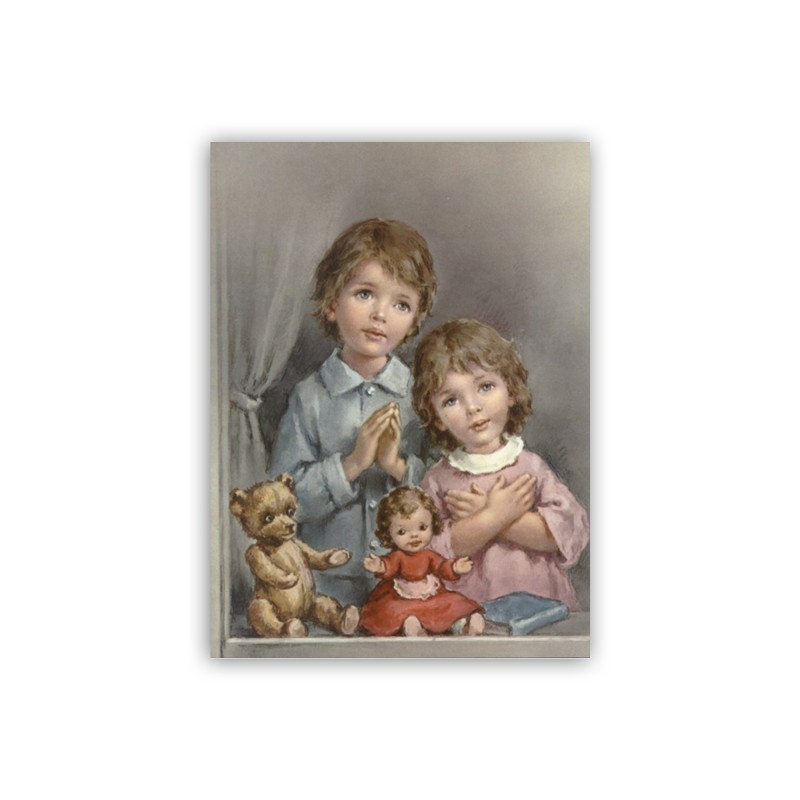Mini poster due bimbi che pregano