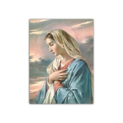 Mini poster con la Madonna a mezzo busto in primo piano
