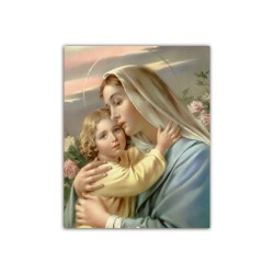 Mini poster con la Madonna e Gesù Bambino