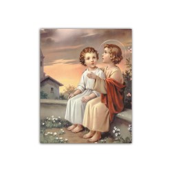 Mini poster con Gesù e Giovanni Battista