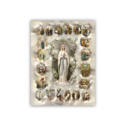 Mini poster con i Misteri del Santo Rosario