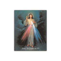 Mini poster con Gesù Misericordioso e testo in spagnolo