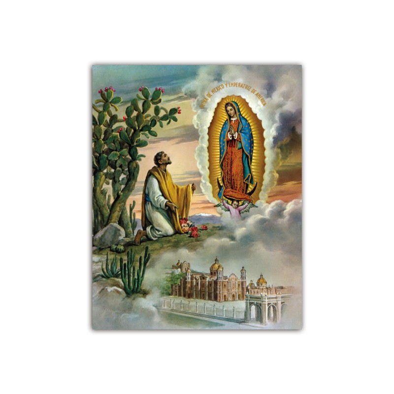 Mini poster con l'Apparizione della Madonna di Gudadalupe a San Juan Mini poster con l'Apparizione della Madonna di Gudadalupe a San Juan