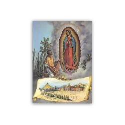Mini poster con l'Apparizione della Madonna di Gudadalupe a San Juan