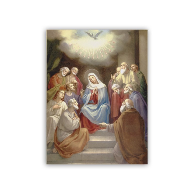 Mini poster con la Discesa dello Spirito Santo su Maria