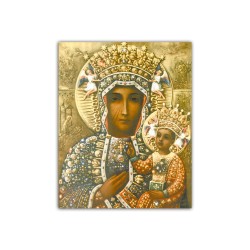Mini poster con l'Icona della Madonna di Czestochowa