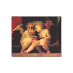 Mini poster con gli angioletti in lettura di Rosso Fiorentino