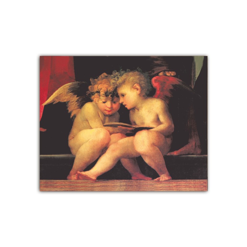 Mini poster con gli angioletti in lettura di Rosso Fiorentino Mini poster con gli angioletti in lettura di Rosso Fiorentino