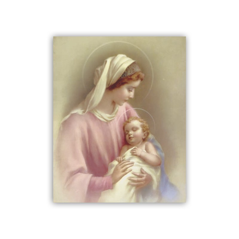 Mini poster con l'immagine della Madonna con Gesù Bambino Mini poster con l'immagine della Madonna con Gesù Bambino