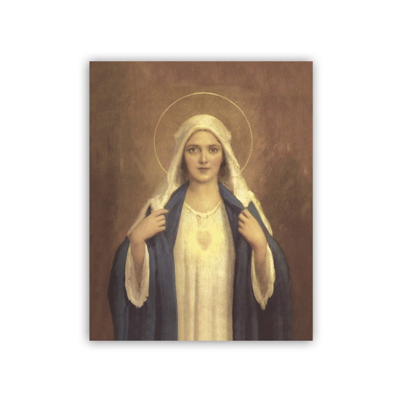 Mini poster con l'Immacolato Cuore di Maria dipinto da Chambers Mini poster con l'Immacolato Cuore di Maria dipinto da Chambers