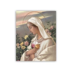 Mini poster con la Madonna della Rosa Mystica