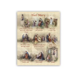 Mini poster con l'Ave Maria con testo in inglese