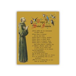 Mini poster con la Preghiera a San Francesco con testo in inglese