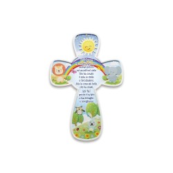Croce in resina porcellanata della Creazione