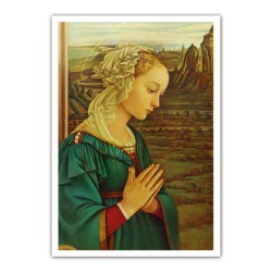 Stampa in formato postale con l'immagine della Madonna di Filippo Lippi