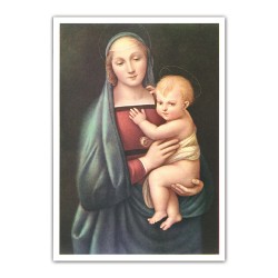 Stampa in formato postale con l'immagine della Madonna del Granduca di Raffaello