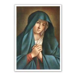 Stampa in formato postale con l'immagine della Madonna Addolorata