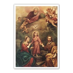 Stampa in formato postale con l'immagine delle Due Trinità di Murillo