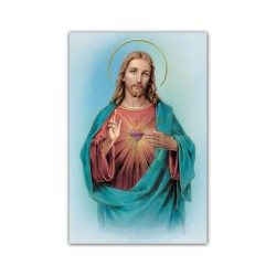 Stampa in formato postale con l'immagine del Sacro Cuore di Gesù