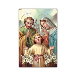 Stampa in formato postale con l'immagine della Sacra Famiglia