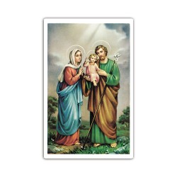 Stampa in formato postale con la Sacra Famiglia