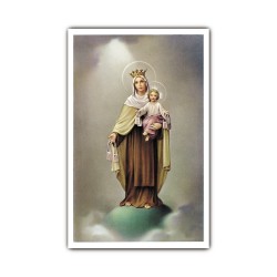 Stampa in formato postale con la Madonna del Carmelo