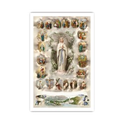 Stampa in formato postale con i Misteri del Santo Rosario