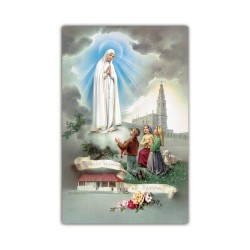Stampa in formato postale con l'Apparizione di Fatima