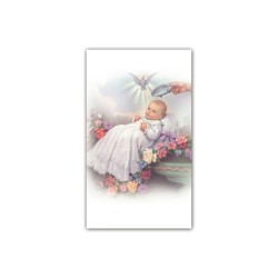 Stampa in formato postale con immagine tradizionale di Battesimo