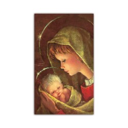 Stampa in formato postale con la Madonna con bambino