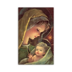 Stampa in formato postale con la Madonna con bambino