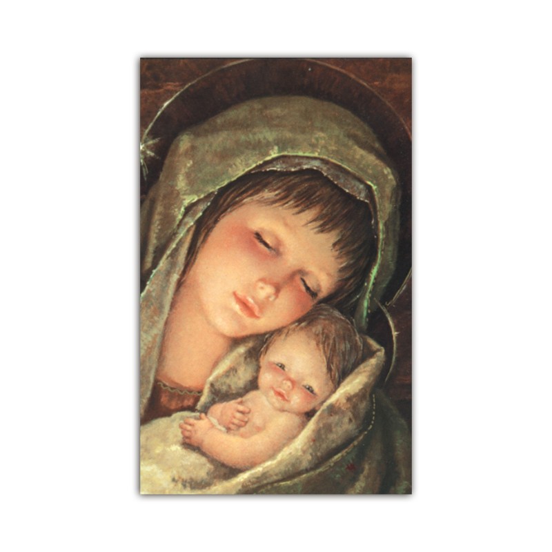 Stampa in formato postale con la Madonna con bambino Stampa in formato postale con la Madonna con bambino