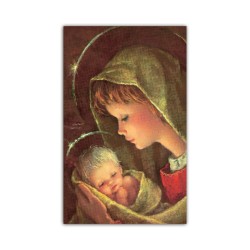 Stampa in formato postale con la Madonna con bambino
