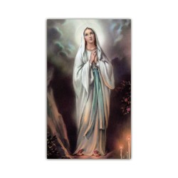 Stampa in formato postale con la Madonna di Lourdes