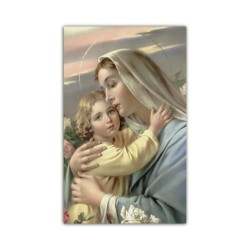 Stampa in formato postale con la Madonna e Gesù Bambino