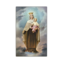 Stampa in formato postale con la Madonna del Carmelo
