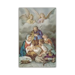 Stampa in formato postale della Natività con pastori